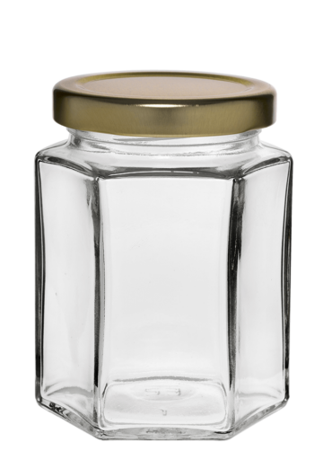Sześciokątny słoik 190ml 58TO szklany clearny stackable #2